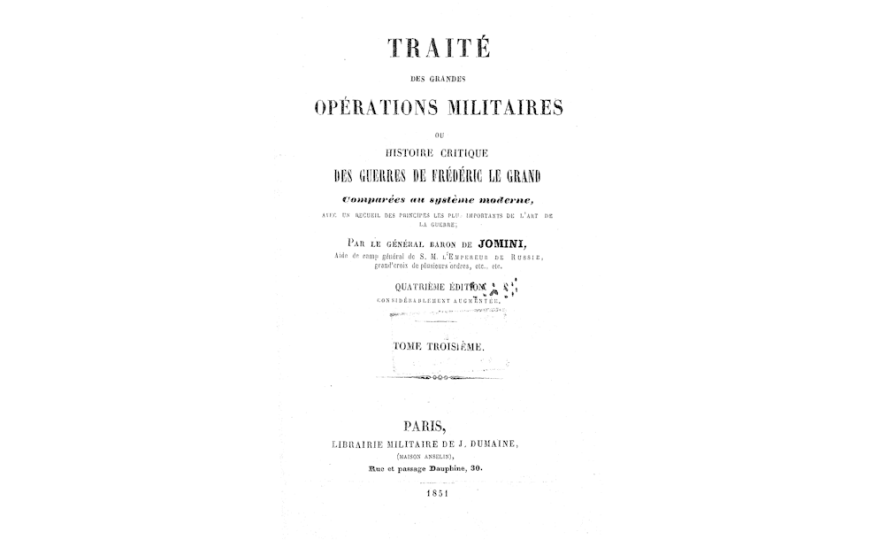 Traite des Grandes Operations Militares ou Histoire Critique des Guerres de Frideric le Grand